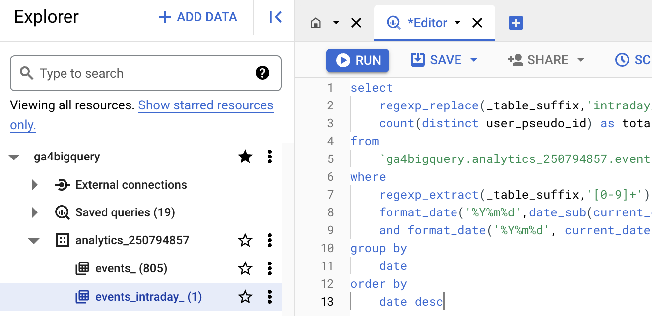 How To Query Streaming GA4 Export Data And Combine It With Historical